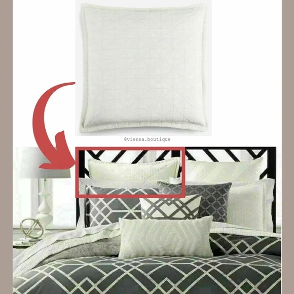 NIB Hotel Collection Modern Airbrush Geo Euro Sham‎